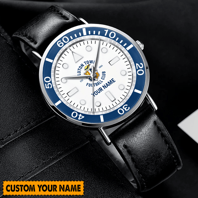 Customizable Name Leather Strap Watch – Perfect Gift For Luton Town Fans