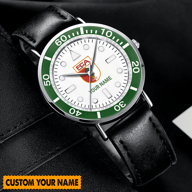Personalized Name Watch – Customizable Face & Leather Strap Gift
