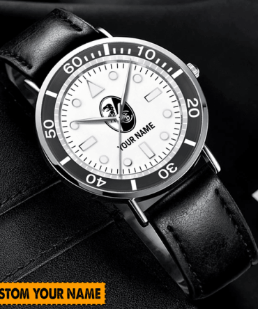 Custom Hand Watch For Fan Black Leather Watch - Personalized Gift For Him/Her - Stylish & Unique Design
