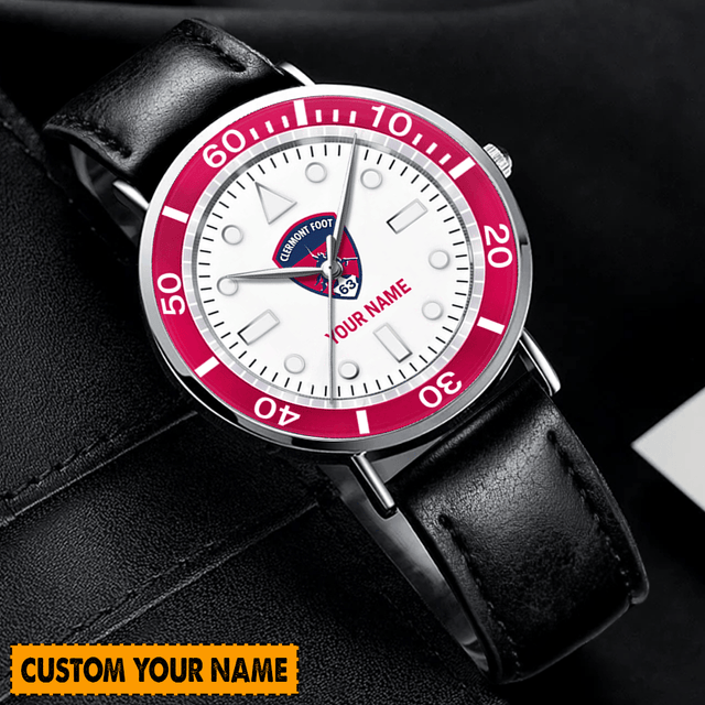 Customizable Leather Strap Watch - Personalize With Your Name & Logo
