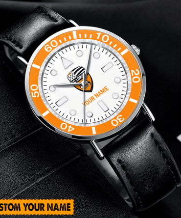 Customizable Men'S Leather Watch - Add Your Name & Logo – Unique Gift Idea
