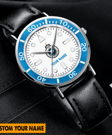 Custom Hand Watch For Fan Men'S Watch - Personalized Name Dial, Stylish Leather Strap