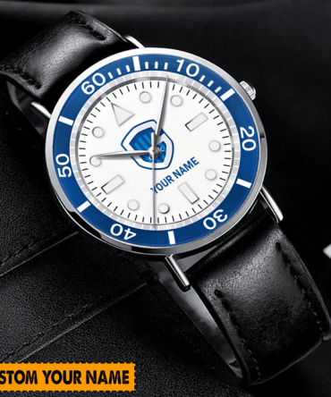 Custom Name Watch - Personalized Leather Strap Timepiece, Unique Gift Idea