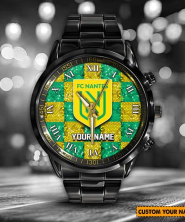 Custom Fc Nantes Watch - Personalized Name Engraving, Sleek Design, Perfect Gift!
