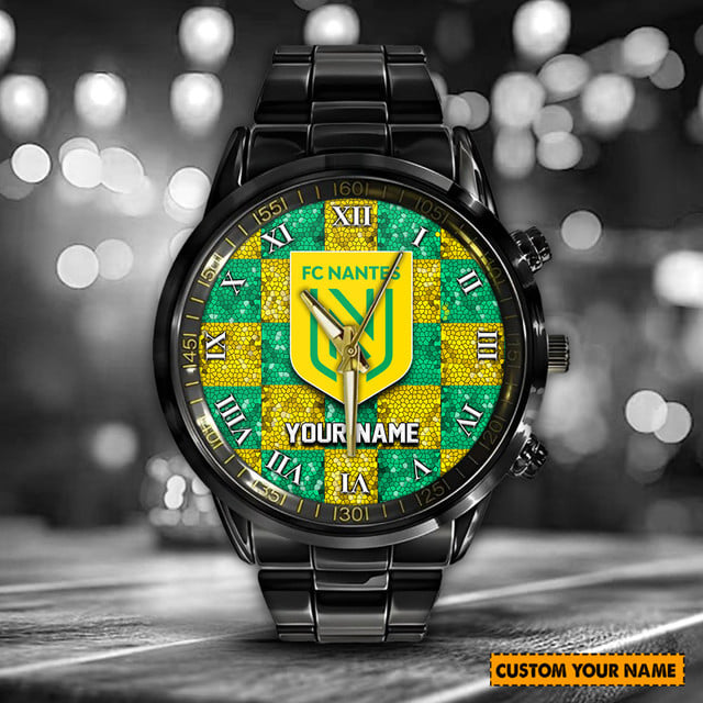 Custom Fc Nantes Watch - Personalized Name Engraving, Sleek Design, Perfect Gift!