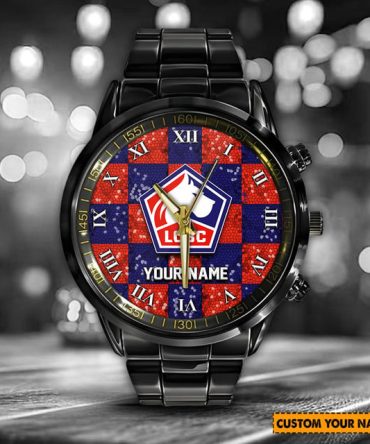 Customizable Roman Numeral Watch - Personalized Name & Team Logo Design