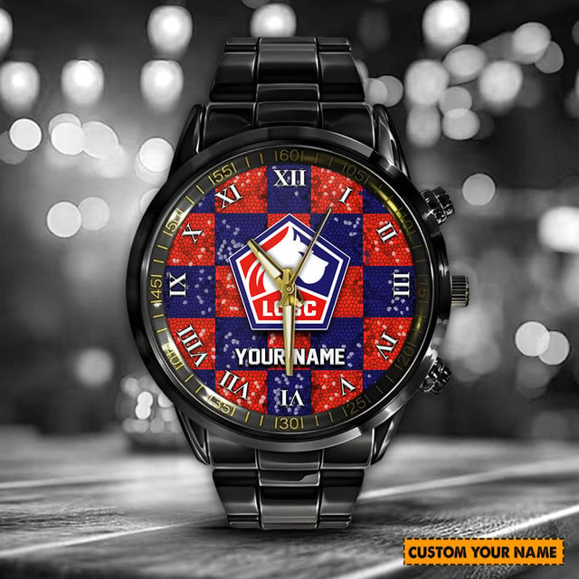 Customizable Roman Numeral Watch - Personalized Name & Team Logo Design