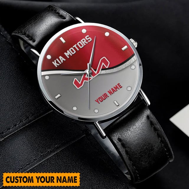 Customizable Kia Motors Watch - Personalized Name, Sleek Design, Perfect Gift For Car Enthusiasts