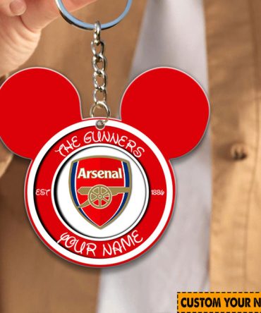 Custom Arsenal Keychain - Personalized Gift For Gunners Fans