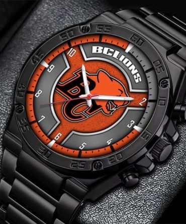 Bc Lions Men'S Watch - Sleek Black Steel, Bold Team Logo, Perfect Gift For Fans