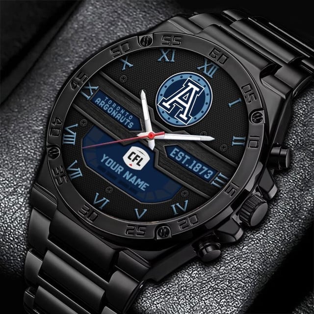 Custom Toronto Argonauts Watch - Engrave Your Name , Stylish Cfl Fan Gift
