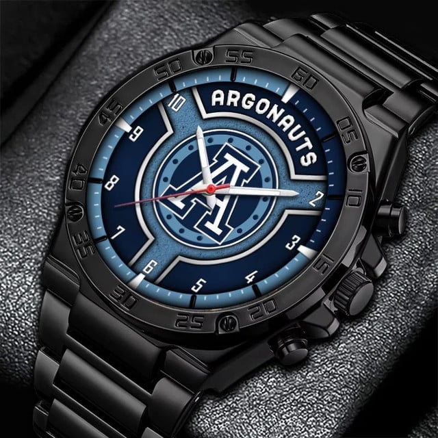 Stylish Argonauts Men'S Watch - Sleek Black Design & Team Logo Dial - Perfect Gift!