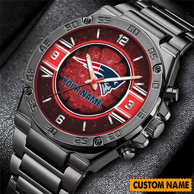 Customizable Sports Team Watch - Personalized Name - Stainless Steel Men'S Timepiece