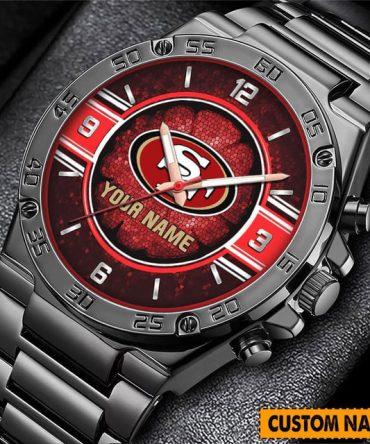 Custom Name Sports Team Watch - Personalized Stainless Steel Fan Gift