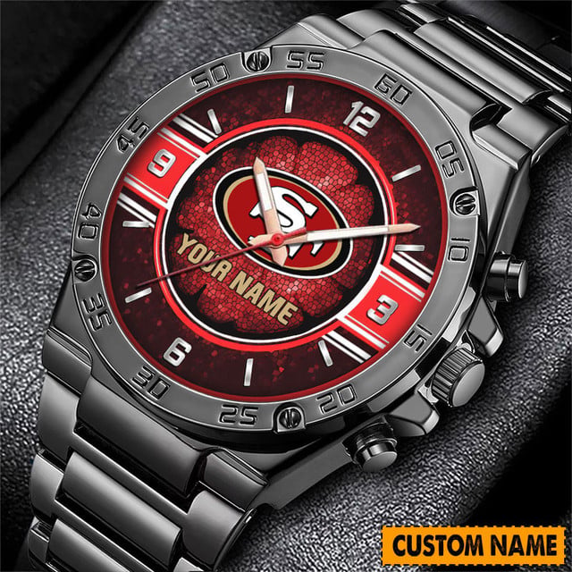 Custom Name Sports Team Watch - Personalized Stainless Steel Fan Gift