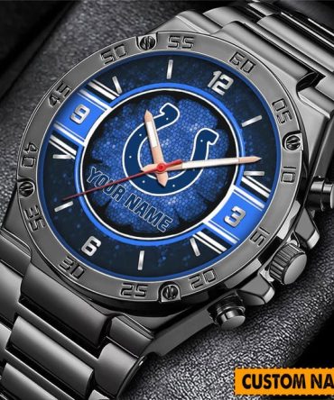 Personalized Stainless Steel Watch With Custom Name & Blue Dial – Perfect Gift!