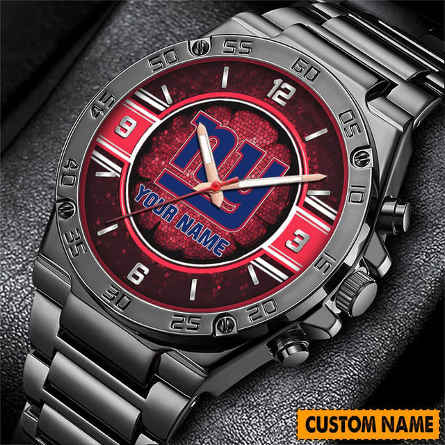 Customizable Sports Team Watch - Personalized Name Stainless Steel Timepiece