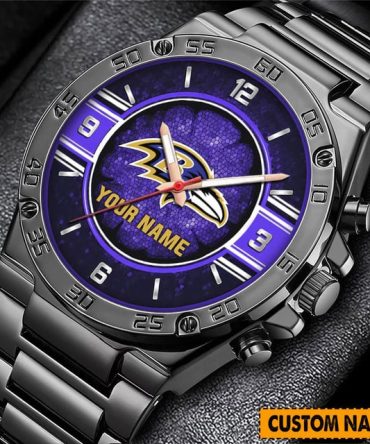 Customizable Team Logo Watch - Personalized Stainless Steel Sports Fan Gift