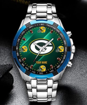 Customizable Football Fan Stainless Steel Watch - Show Your Team Pride!