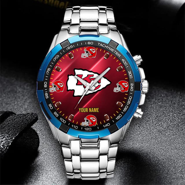 Customizable Team Fan Watch - Stainless Steel Sports Timepiece With Logo