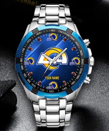 Customizable La-Themed Stainless Steel Sports Watch - Perfect Gift For Fans!