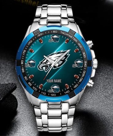 Customizable Football Team Stainless Steel Watch – Personalized Gift For Fans