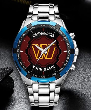 Custom Commanders Watch – Personalized Name & Logo, Sleek Stainless Steel Design
