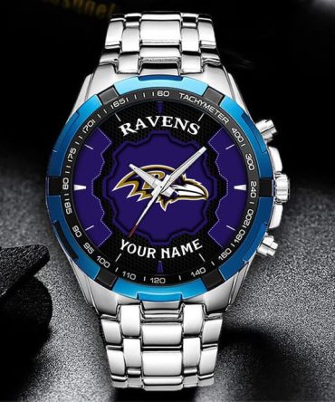 Custom Hand Watch For Fan Ravens Fan Watch - Stainless Steel Sports Timepiece For Personalized Style