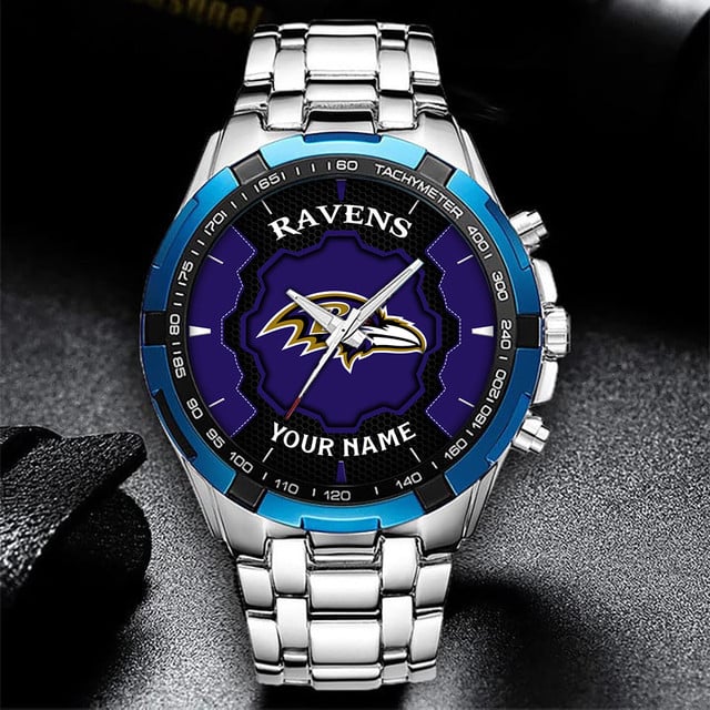Custom Hand Watch For Fan Ravens Fan Watch - Stainless Steel Sports Timepiece For Personalized Style