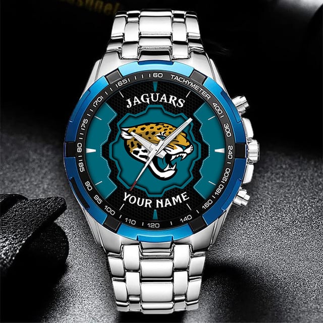 Customizable Jaguars Stainless Steel Watch - Personalize With Your Name!