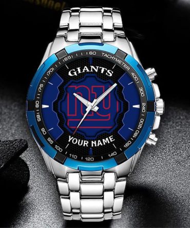 Customizable Giants Fan Watch - Personalized Name Engraving, Stainless Steel, Bold Team Colors
