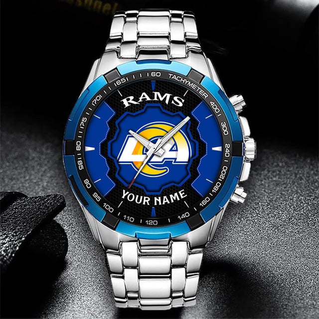 Customizable Rams Fan Watch – Stainless Steel, Personalized Gift For Sports Enthusiasts