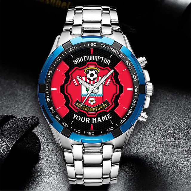 Custom Southampton Fc Personalized Watch - Stainless Steel Sports Fan Gift