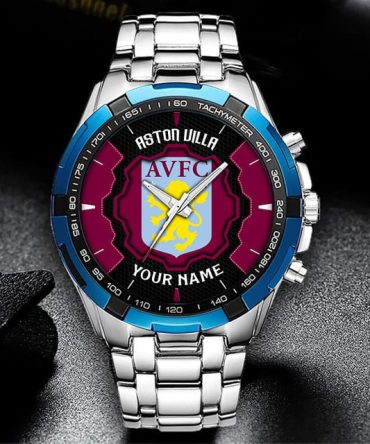 Custom Aston Villa Fan Watch - Personalized Name & Stylish Design - Perfect Gift!