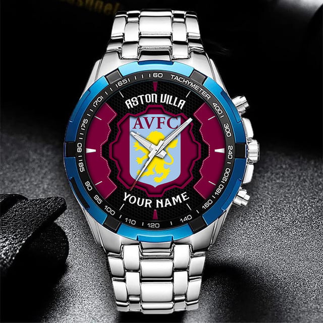 Custom Aston Villa Fan Watch - Personalized Name & Stylish Design - Perfect Gift!