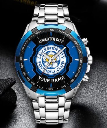 Custom Leicester City Fc Stainless Steel Watch - Personalized Name Engraving