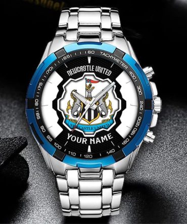 Custom Newcastle United Watch – Personalized Stainless Steel Sports Timepiece