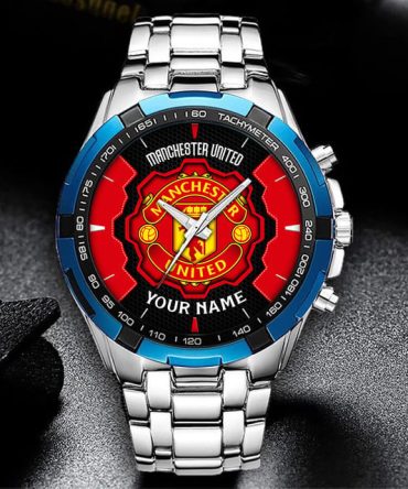 Custom Manchester United Watch – Personalized Fan Gift With Stainless Steel Band