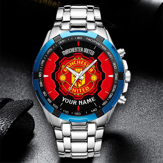 Custom Manchester United Watch – Personalized Fan Gift With Stainless Steel Band