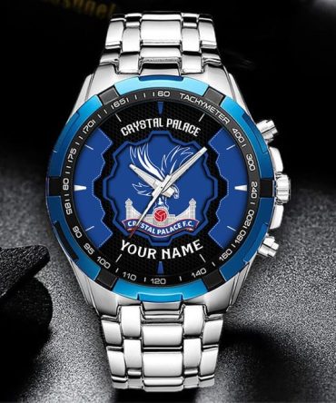 Custom Crystal Palace Fc Watch – Personalized Name, Stainless Steel Men'S Timepiece