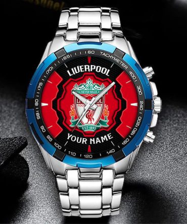 Custom Liverpool Fc Stainless Steel Watch – Personalized Name Engraving, Perfect Gift For Fans