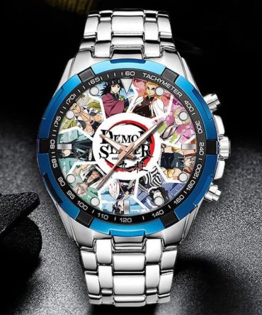 Anime-Inspired Stainless Steel Wristwatch With Colorful Character Dial - Unique Gift For Fans