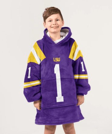 Kid #1 Lsu Football Unisex Blanket Hoodie