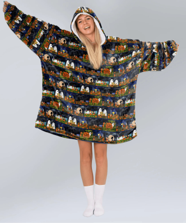 Adult Great Pumpkin Halloween Night Unisex Blanket Hoodie