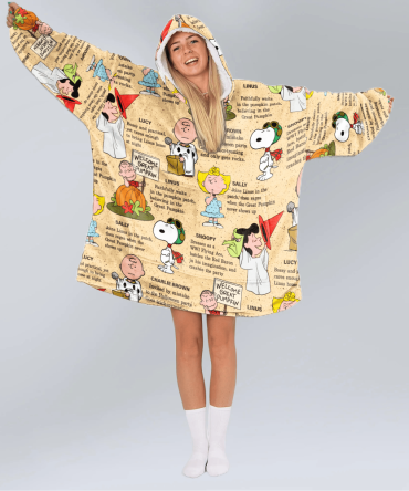 Adult Peanuts Great Pumpkin Story Unisex Blanket Hoodie