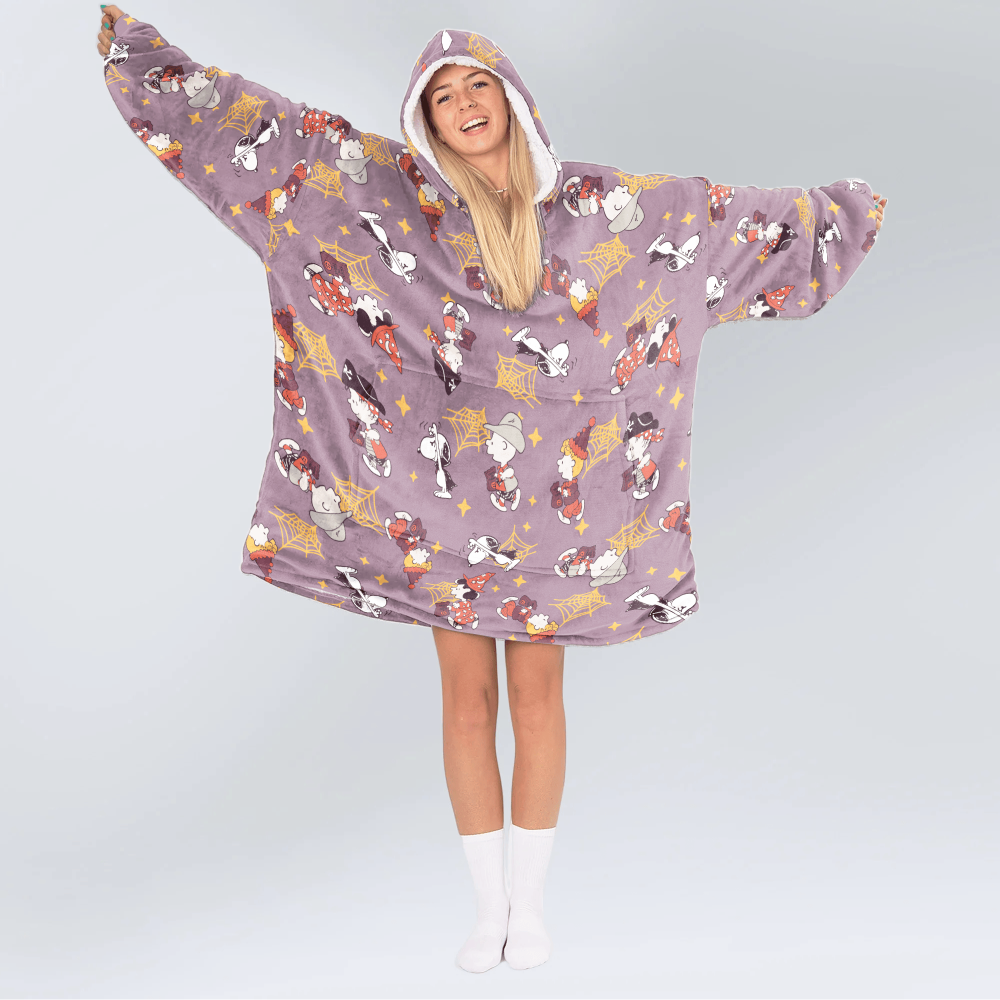 Adult Snoopy & Friends Halloween Pirate Unisex Blanket Hoodie