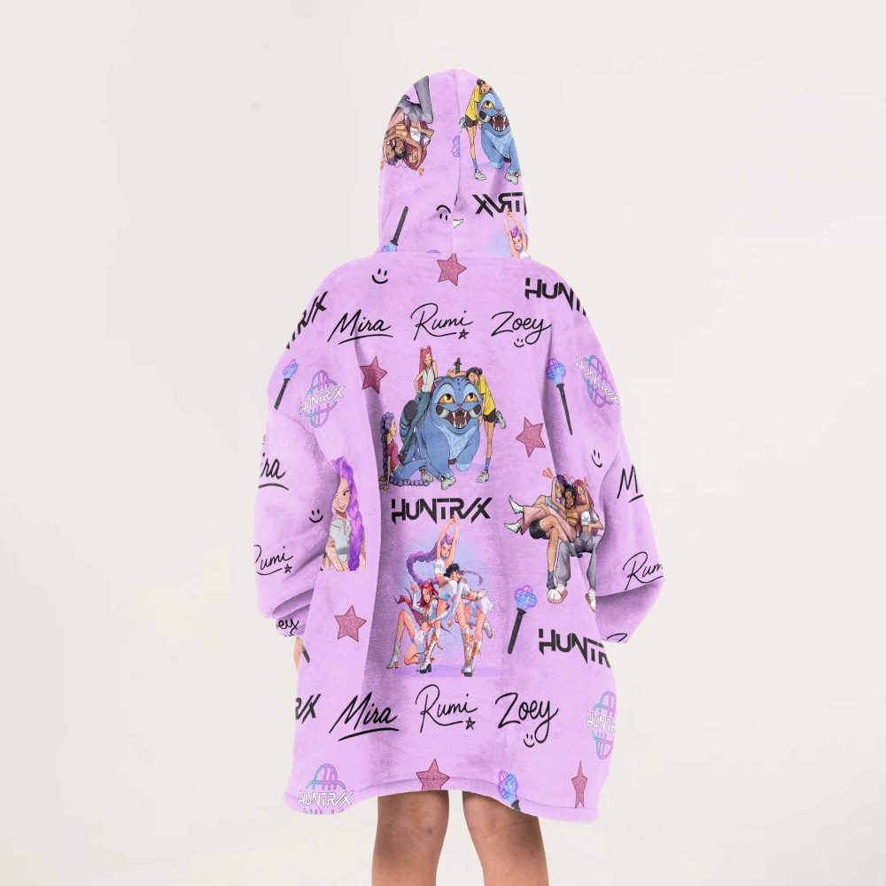 Huntrix Purple Stardust Unisex Blanket Hoodie - Image 2