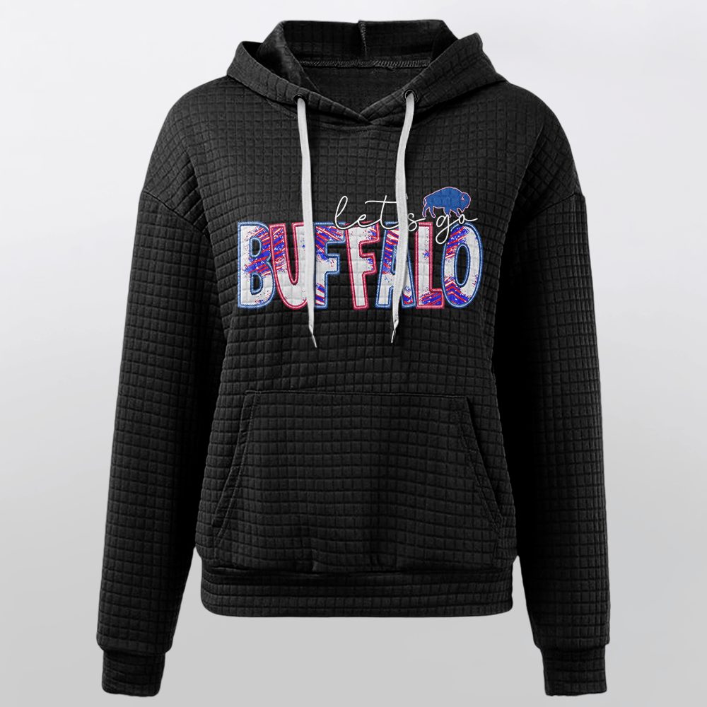 Unisex Buffalo Waffle Hoodie - Image 2