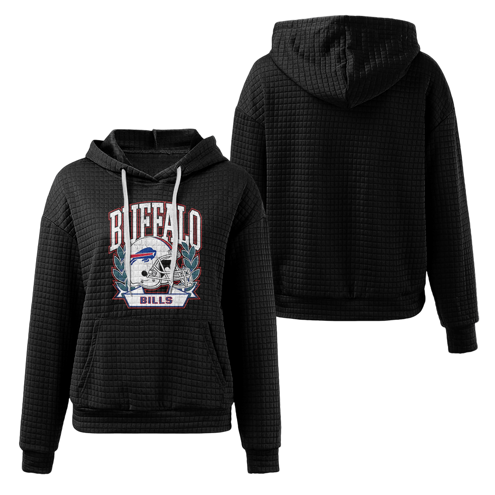 Unisex Buffalo Waffle Hoodie - Image 3