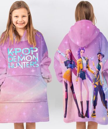Huntr/X Pink Galaxy Unisex Blanket Hoodie